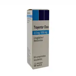 Trayenta Duo Antidiabético (2.5 mg/850 mg) Comprimidos Recubiertos 