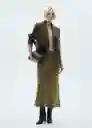 Falda Mia2 Verde Talla M Mujer Mango