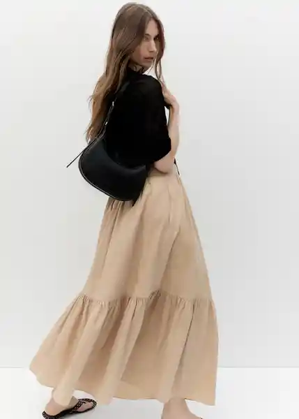 Bolso M Lake Negro Talla 99 Mujer Mango