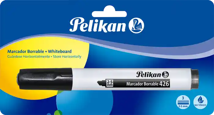 Pelikan Marcador Borrable Negro X1u