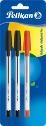 Pelikan Boligrafos Slycaja X 3 u /2negro 1rojo