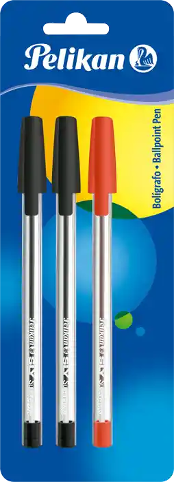 Pelikan Boligrafos Slycaja X 3 u /2negro 1rojo