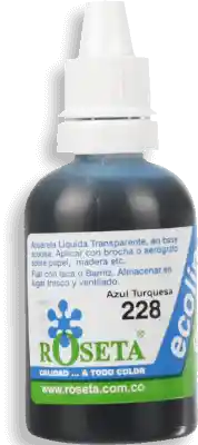 Acuarela Liquida Azul Turquesa 228 Roseta Ref. 10759