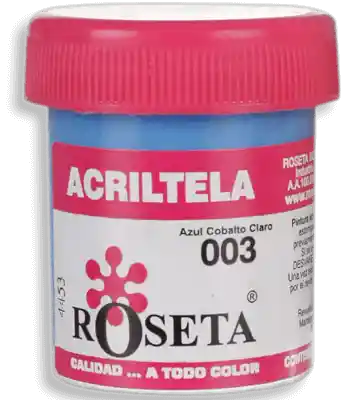 Roseta Acritela Plana Azul Cobalto Claro