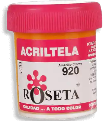 Roseta Acritela Plana Amarillo Cromo