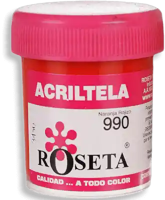 Roseta Acritela Plana Naranja Rojizo