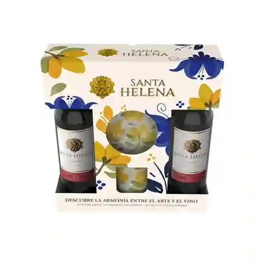 Vino S.helena X2 *750ml+gts Set Colec