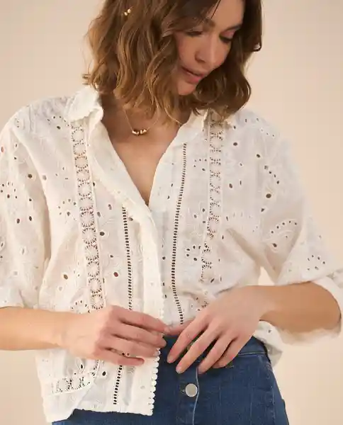 Camisa Blanco 0 Claro Talla S 611G024 Esprit