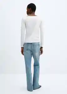Camiseta Saco Blanco Talla XS Mujer Mango