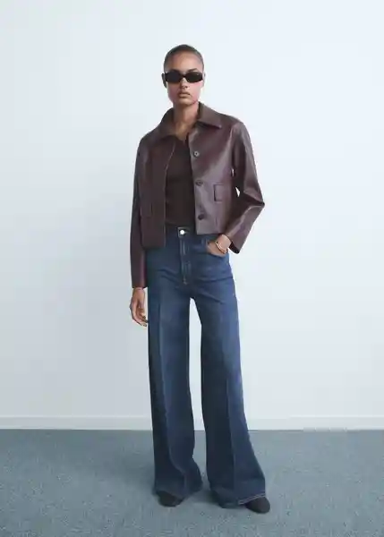 Jean Elise Tejano Oscuro Talla 40 Mujer Mango