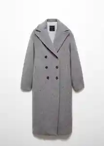 Abrigo Fluffy Gris Claro Vigore Talla XS Mujer Mango