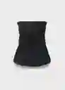 Top Luna Negro Talla M Mujer Mango