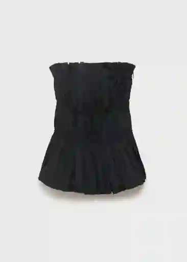 Top Luna Negro Talla M Mujer Mango