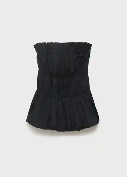 Top Luna Negro Talla M Mujer Mango