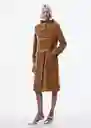 Abrigo Duffle Camel Talla S Mujer Mango