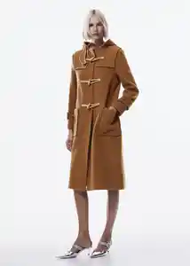 Abrigo Duffle Camel Talla S Mujer Mango