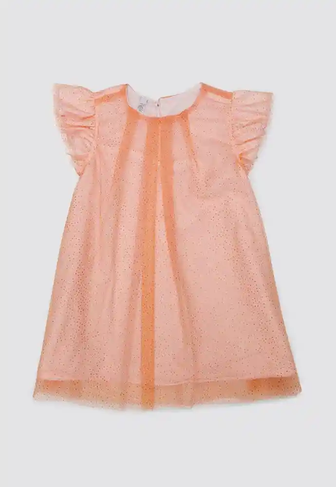 Vestido Manga Corta 9/12meses-rosado