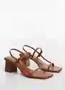 Sandalias Vica Cuero Talla 40 Mujer Mango