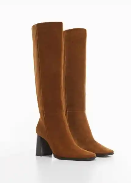 Botines es Jockey Tabaco Talla 35 Mujer Mango
