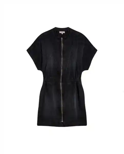 Vestido Denim Dress Negro Jaguar Ultraoscuro Talla L Chevignon