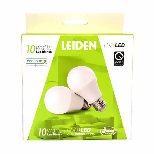 Leiden Bombillo Led Luz Blanca A60 10W 6000K