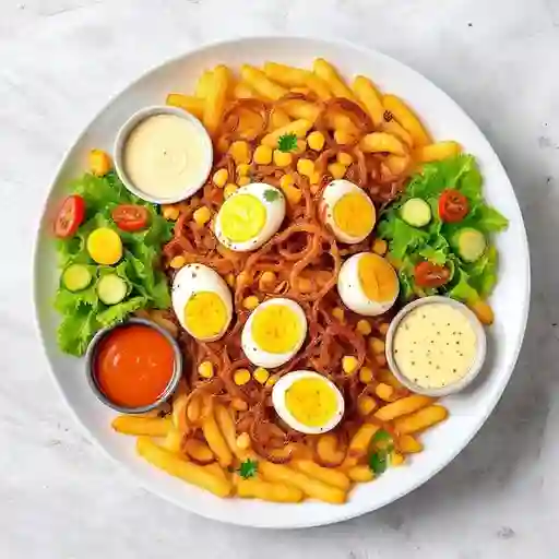 Salchipapa Vegetariana