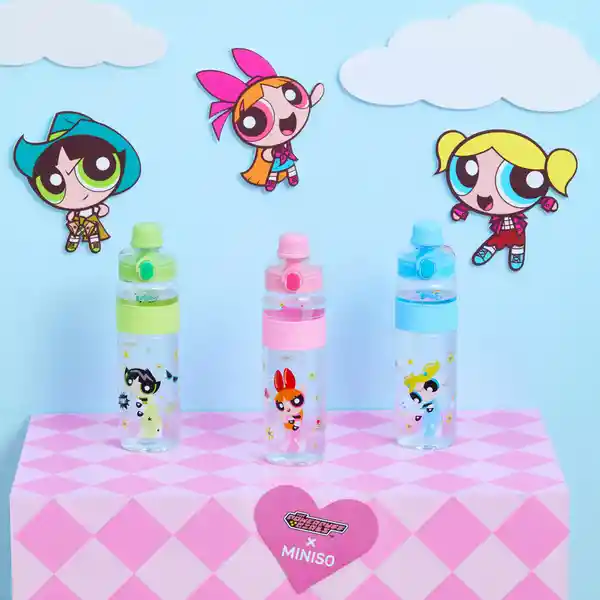 Vaso Plástico de Serie Las Chicas Superpoderosas Azul Miniso