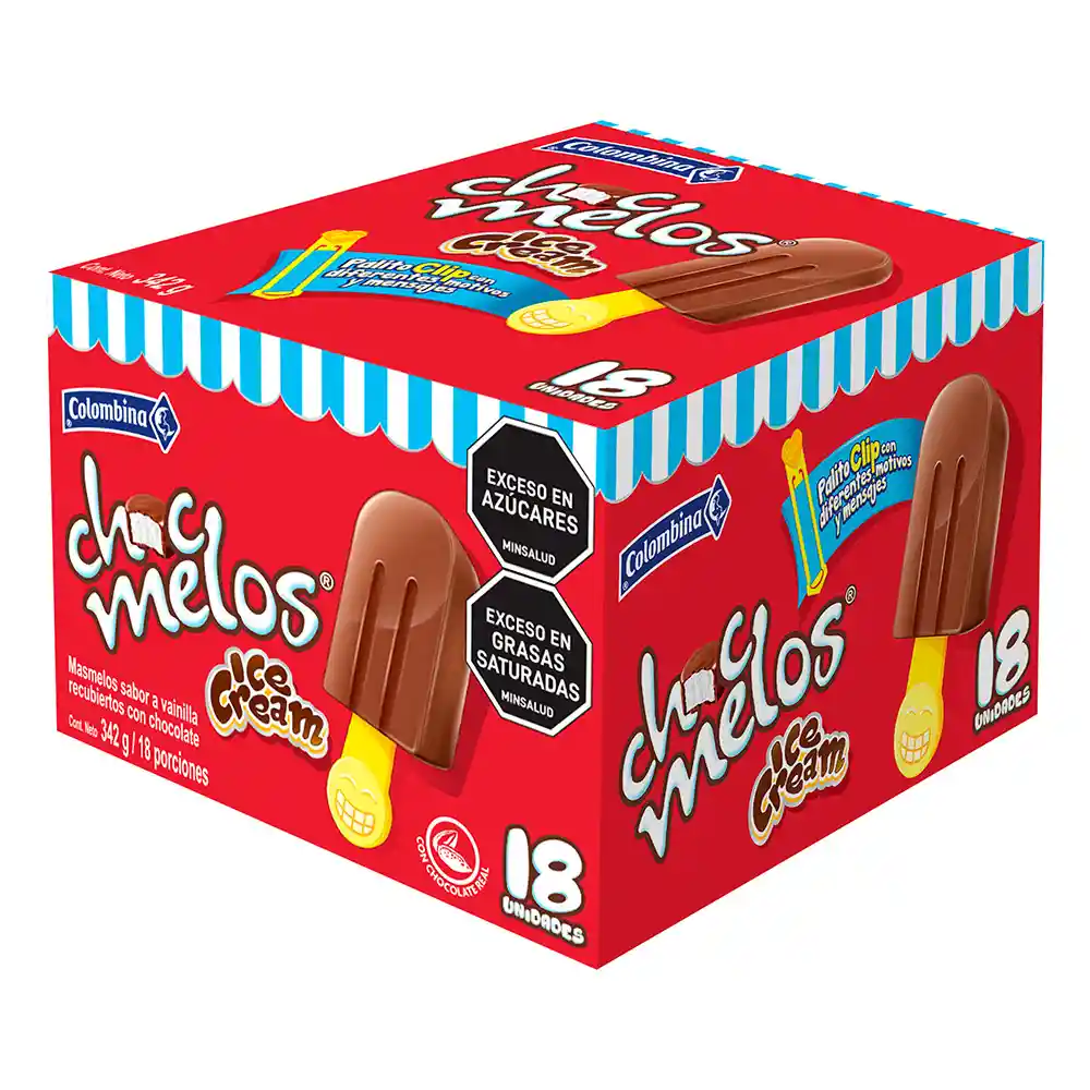 Chocmelos Ice Cream Caja por 18 uds