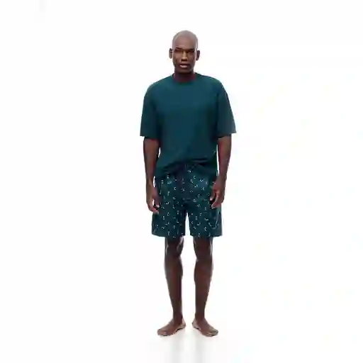 Bermuda en Tejido Plano Con Bolsillos Masculino Bibinlo Gef