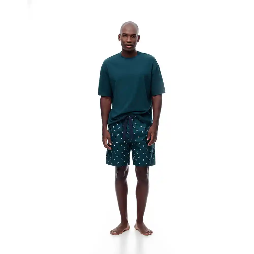 Bermuda en Tejido Plano Con Bolsillos Masculino Bibinlo Gef