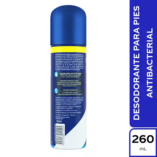 Mexsana Desodorante para Pies Antibacterial Clásico en Spray