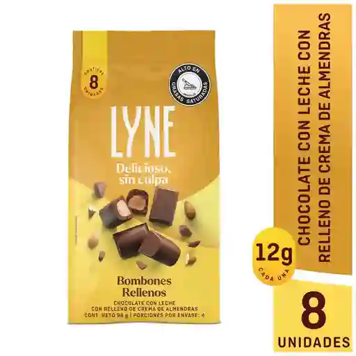 Lyne Bombones de Chocolate Rellenos con Crema de Almendras 