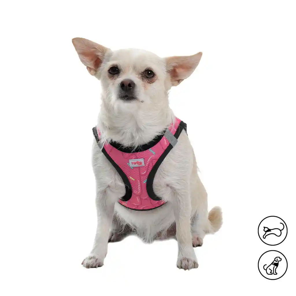 Arnés Pechera Para Perro-gato Toby S Rosado