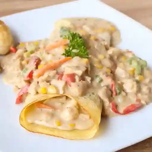 Crepe de Vegetales con Pollo