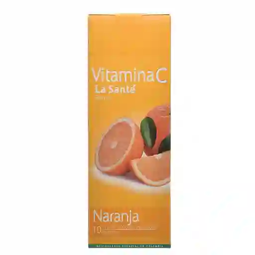 Vitamina C 500 Mg Tira De 10 Tabletas Masticables C/u - Sabor Naranja