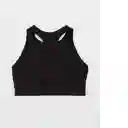 Top Aerie Negro Talla: LARGE American Eagle