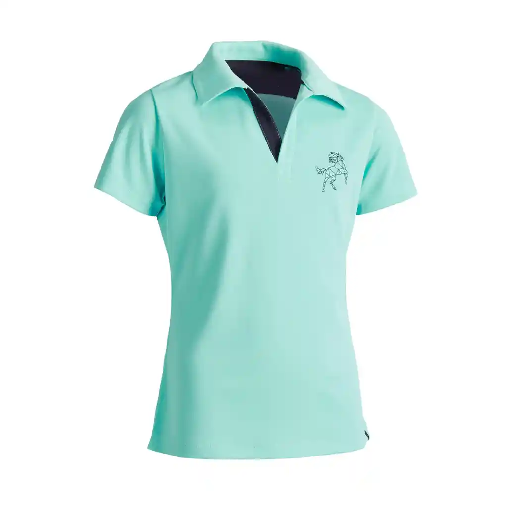 Fouganza Camiseta Polo Niño Turquesa Azul Talla 8 Years 500