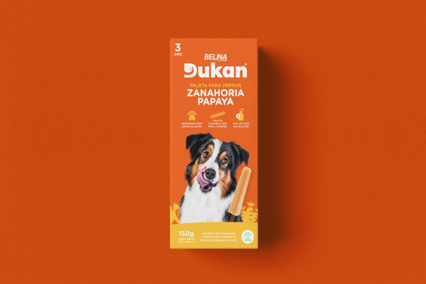 Paleta para Perros Belina Dukan Zanahoria Papaya 50 g