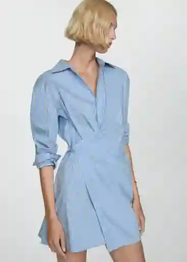 Vestido Crusi2 Azul Talla L Mujer Mango