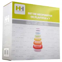 Set Recipiente H&h Plástico X6 Unds Ak05m049