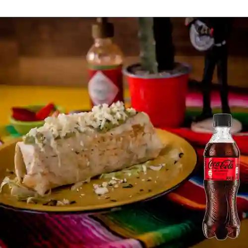 Combo Burrito Mixto + Coca Cola Sin Azúcar 400 ml