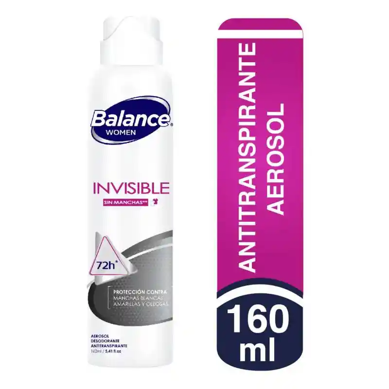 Balance Desodorante Invisible sin Manchas Aerosol