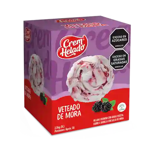 Crem Helado Vainilla Vetado con Mora