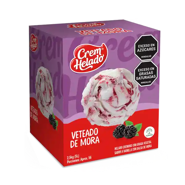 Crem Helado Vainilla Vetado con Mora