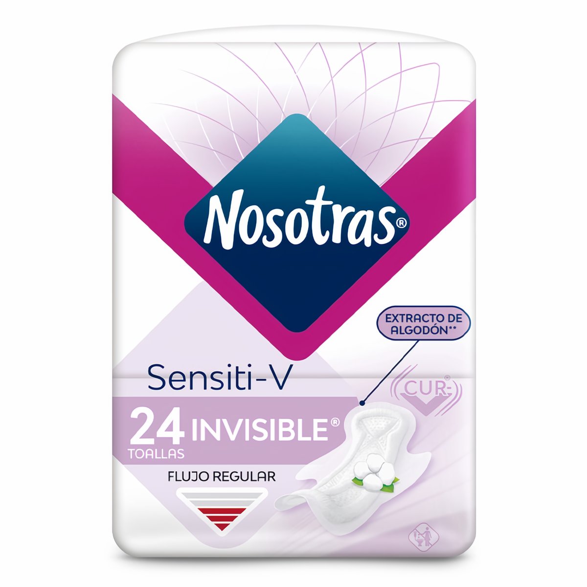 Nosotras Toallas Higiénicas Invisible Sensiti-V 24 und