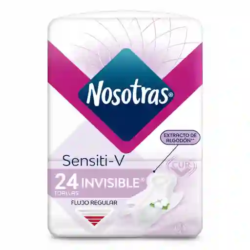 Nosotras Toallas Higiénicas Femeninas Invisible Sensiti-V
