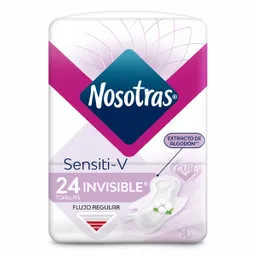 Nosotras Toallas Higiénicas Invisible Sensiti-V