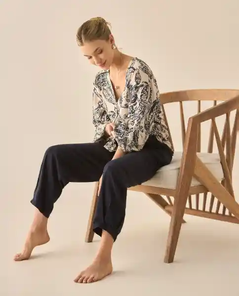 Pantalón Azul Medianoche Ultra Oscuro Talla 10 633G030 Esprit