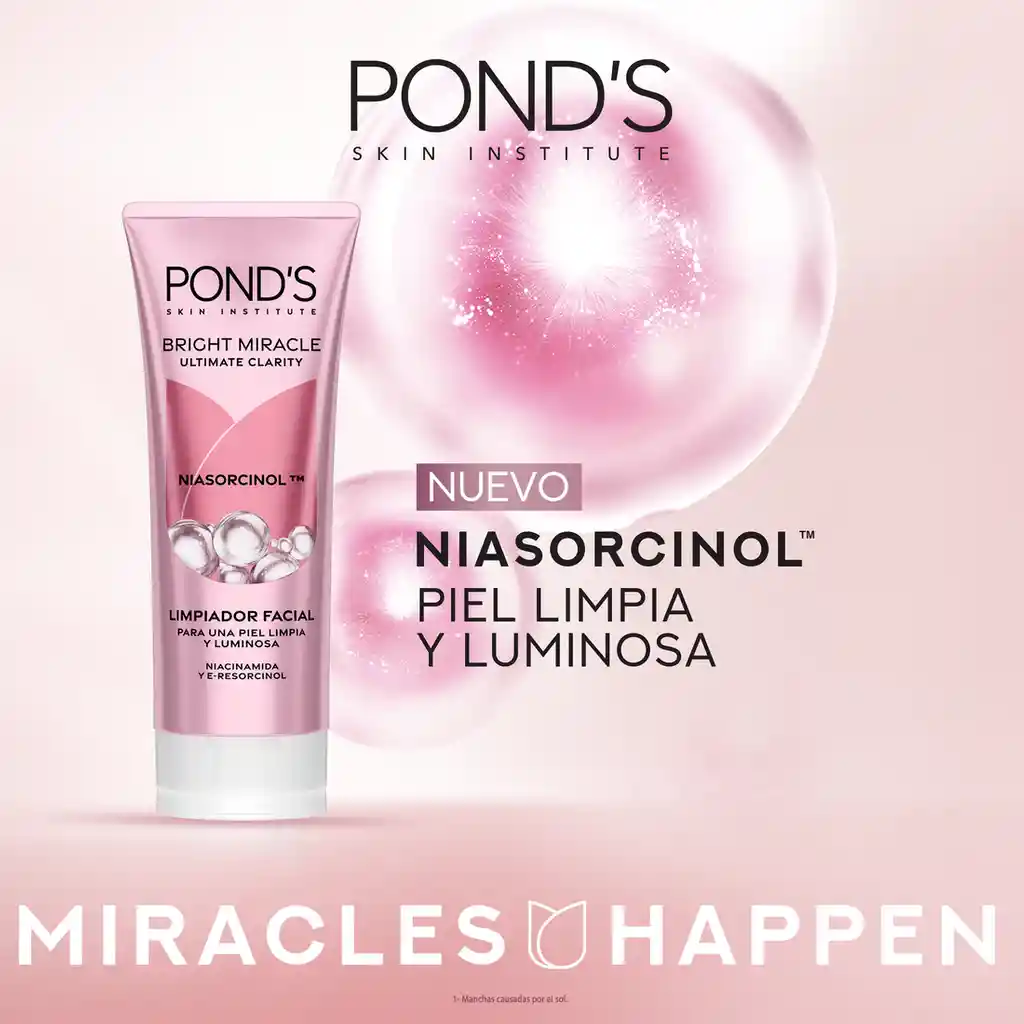 Limpiador Facial Antimanchas Ponds Bright Miracle con Niasorcinol 100g