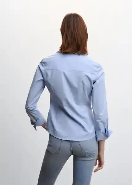 Blusa Planita-H Celeste Talla XS Mujer Mango